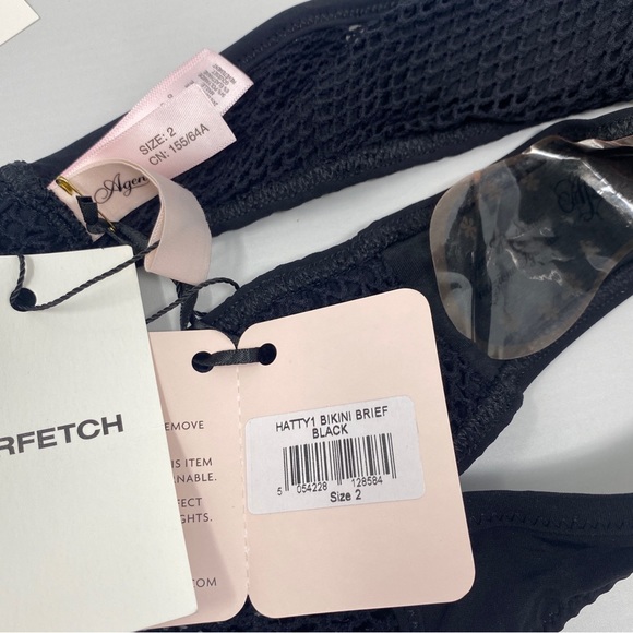 Agent Provocateur Hatty Black Bikini Set AP2 Small NWT - Picture 12 of 12